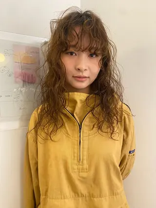 ロング パーマ shuri/暖色カラ ー暗髪カラー/矢場町のヘアスタイル