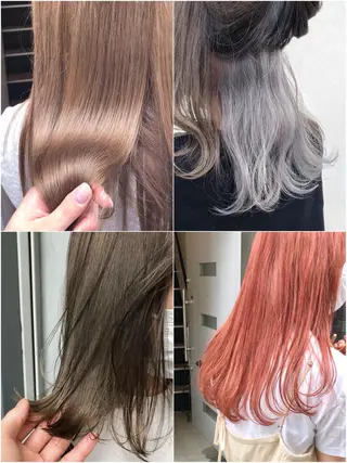 ミディアム wカラー 指名No1かけるのヘアスタイル