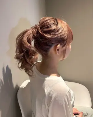 セミロング ヘアアレンジ juve.大分/ 秋月ひとはのヘアスタイル