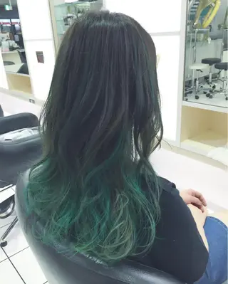 セミロング ロング カラー 青木 茂樹⭐️ 透明感カラーのヘアスタイル