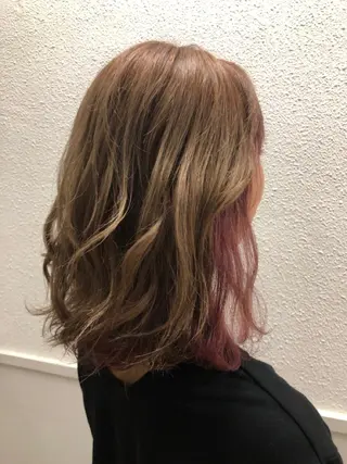 ミディアム カラー マンツーマンサロン 🤍Tanakaのヘアスタイル