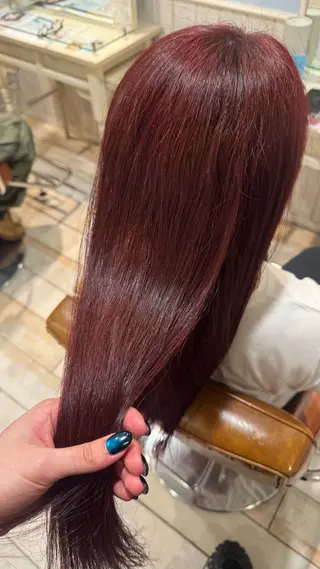 ロング カラー 艶カラー👾ブリーチ なし暖色👾ユースケのヘアスタイル