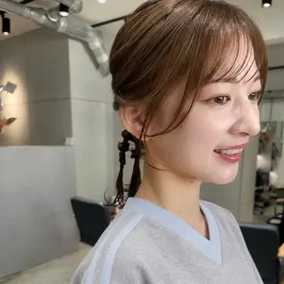ミディアム 【顔まわり×ヘア セット】MIHO🎀のヘアスタイル