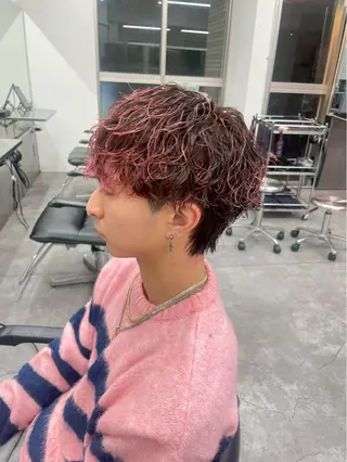 ショート カラー パーマ 海外風パーマ カラー特化園田　楓莉のヘアスタイル