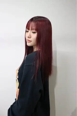 ロング カラー AKO .のヘアスタイル