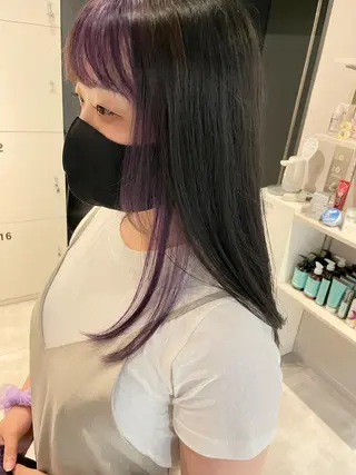 セミロング カラー レイヤー×髪質改善 ×透明感/杉田 圭のヘアスタイル