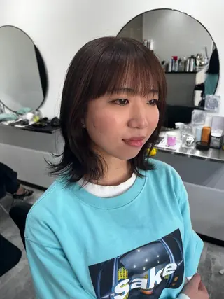 ミディアム ♡うる艶透明感 久留米 RAN🤍のヘアスタイル