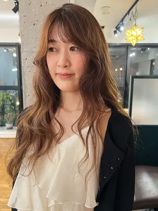 ロング ヘアアレンジ 暖色/パーマ 🌼クニトウメイのヘアスタイル