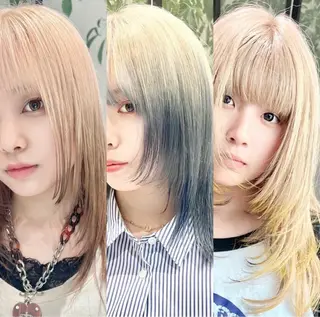 ロング 神戸レイヤーカット 顔周り/骨格診断のヘアスタイル
