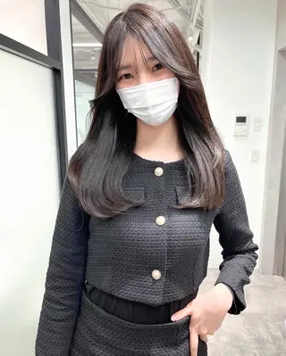 ロング 韓国レイヤーカット 髪質改善▫️水野有真のヘアスタイル