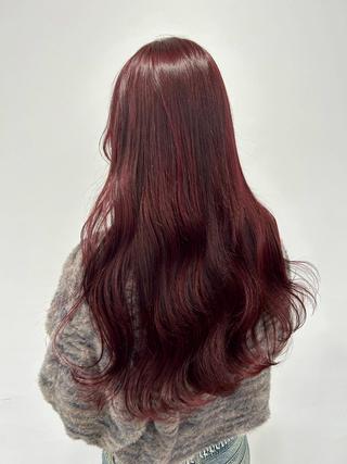 カラー 中×韓mix🥀秋色 ワンホンヘア🤍のヘアスタイル