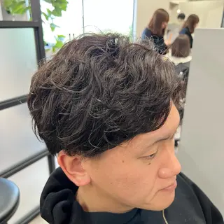 パーマ メンズ ショート・ボブカット /堀内波玲のヘアスタイル