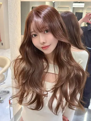 ミディアム カラー ✨美髪矯正×髪質改善 🍎カイト🍎渋谷のヘアスタイル