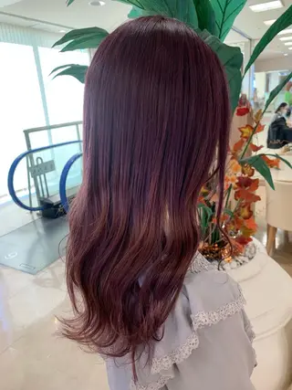 セミロング カラー 暖色/ブリーチカラー 🎀 M i k uのヘアスタイル