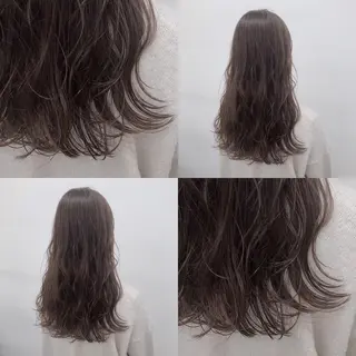 ロング カラー パーマ ヘアアレンジ メンズ キッズ ネイル マツエク・マツパ 上品＆韓国風 🥀海心🥀のヘアスタイル