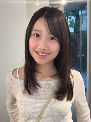 セミロング カラー 村田 りょうやのヘアスタイル