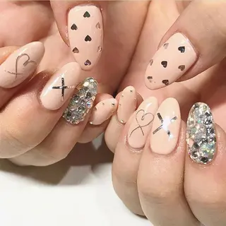 ネイル 渋谷／チップ長さ出し 👑アプレgel-xのネイルデザイン