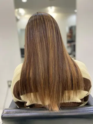 ロング カラー レイヤーカット 赤み消し　店長/大和のヘアスタイル