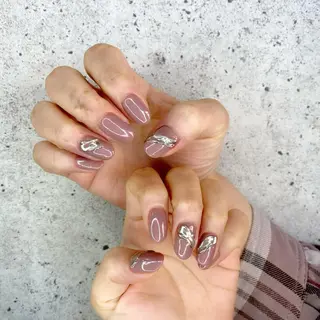 セミロング カラー パーマ ヘアアレンジ メンズ キッズ ネイル マツエク・マツパ Salon Ｋのネイルデザイン