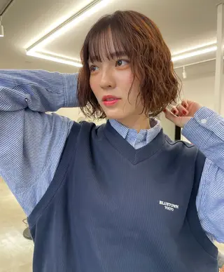 ショート 銀座ボブパーマ🌿 似合わせカットそなのヘアスタイル