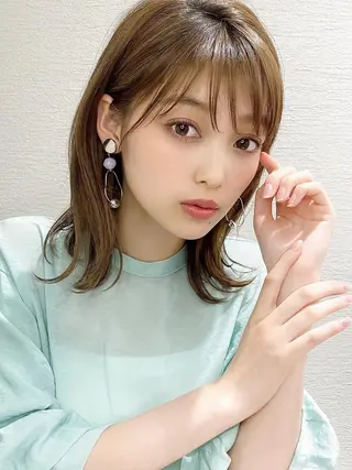 ミディアム 艶感透明感カラー 🫧たけ🫧のヘアスタイル