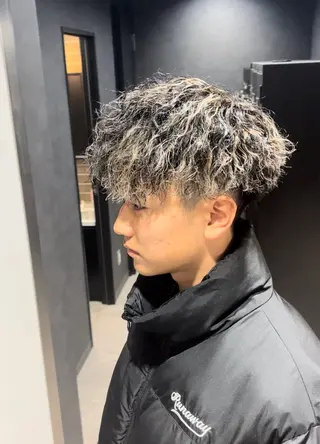 ショート カラー パーマ ヘアアレンジ メンズ キッズ 🔥メンズパーマ🔥 菅原楓のヘアスタイル