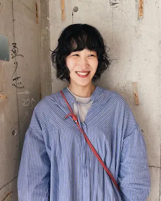 ミディアム パーマ 石川 空のヘアスタイル