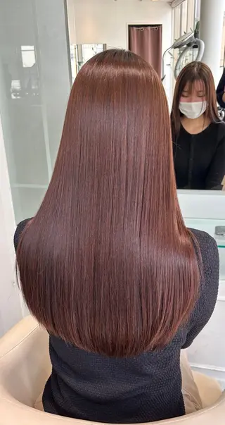 ロング パーマ 【髪質改善/縮毛矯正 /カラー】ホサカのヘアスタイル