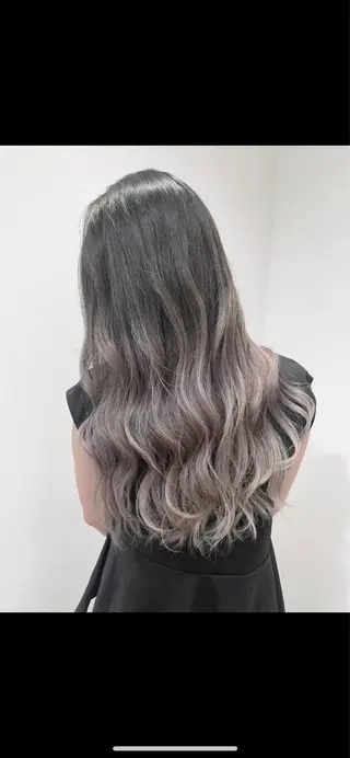 セミロング カラー パーマ ヘアアレンジ キッズ 韓国♡ハイライト ♡YURIのヘアスタイル