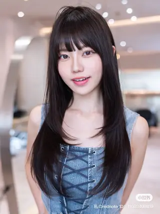 ロング レイヤー似合わせ 透明感カラーりきやのヘアスタイル