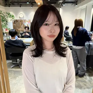 ミディアム カラー ANY sayaᯓ★のヘアスタイル