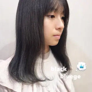 セミロング カラー ヘアアレンジ 天神最安値エクステ カラーレイヤーカットのヘアスタイル