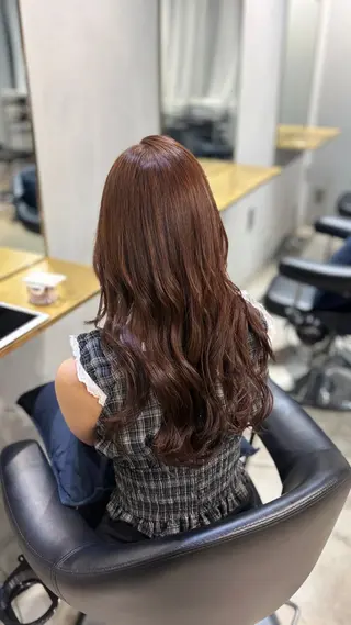 ロング カラー ヘアアレンジ nanako/表参道 /透明感カラーのヘアスタイル