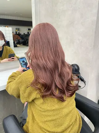 ミディアム カラー パーマ ヘアアレンジ メンズ キッズ ネイル マツエク・マツパ アイブロウ 🦋縮毛/韓国レイヤ ー/透明感カラー🦋のヘアスタイル