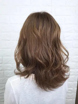 ミディアム カラー 髪質改善縮毛矯正 美容師✂️山崎竜二のヘアスタイル