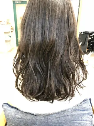 セミロング カラー パーマ ヘアアレンジ 佐々木 政徳のヘアスタイル