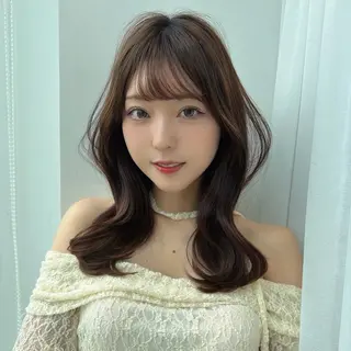 セミロング 🩵HIYORI /栄/レイヤーカットのヘアスタイル