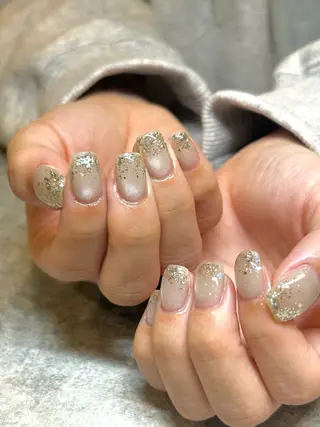 ネイル 本町🤍ちゅるん 自爪育成✨🤍のネイルデザイン