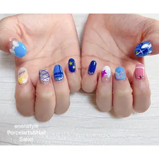 ミディアム ネイル 🐾enen style 🐾のネイルデザイン