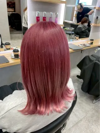 ミディアム カラー 🎀HARU/ボブ/ セット/赤み消し🫧のヘアスタイル