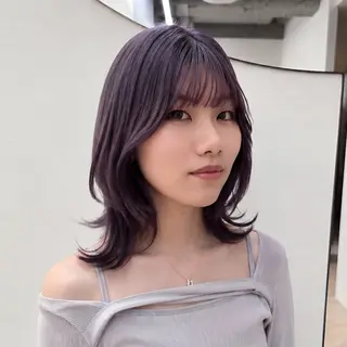 カラー ミディアム デザイン/韓国風 垢抜け/キャロのヘアスタイル