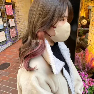 セミロング カラー mai 🎀 /  暖色カラー♡のヘアスタイル