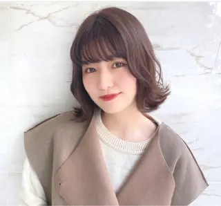 ミディアム 梶 久菜乃のヘアスタイル