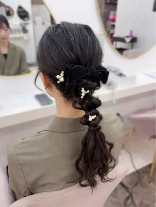 ロング ヘアアレンジ ブリーチ 💕カット 💕みゆう💕大宮のヘアスタイル