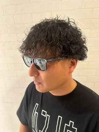 ショート パーマ メンズ 💈メンズ特化 美容師サキ💈のヘアスタイル