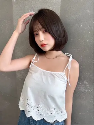 ミディアム 🌙縮毛矯正/上品 カラー/芦川優磨のヘアスタイル