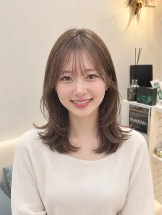 ミディアム パーマ ヘアアレンジ 堀井 凌平のヘアスタイル