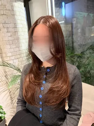 ロング コテ巻きパーマ✨/ 木下明哉のヘアスタイル