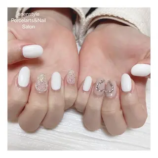 ミディアム ネイル 🐾enen style 🐾のネイルデザイン