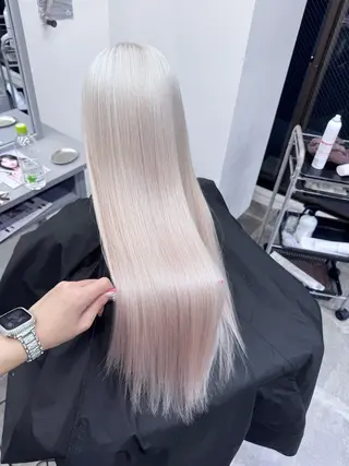 ロング カラー ホワイトカラー☁️/ Yuya/ハイトーンのヘアスタイル